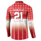World Football Morocco Custom Button Sweatshirt 1994 Away Retro Red Jersey