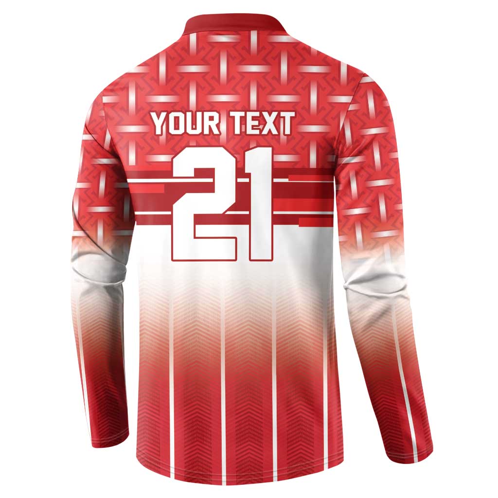 World Football Morocco Custom Button Sweatshirt 1994 Away Retro Red Jersey