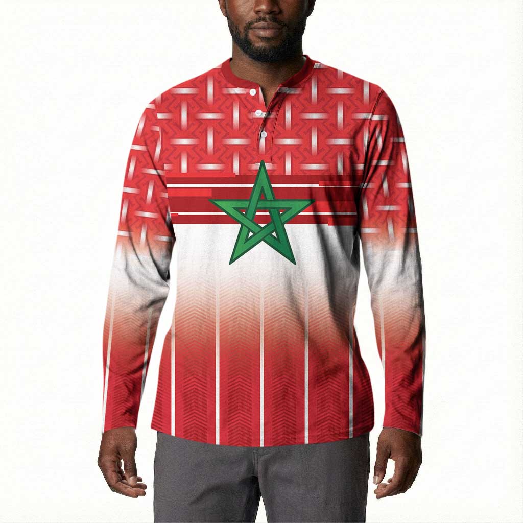 World Football Morocco Custom Button Sweatshirt 1994 Away Retro Red Jersey