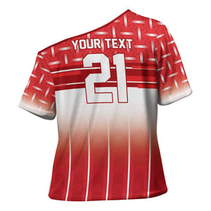 World Football Morocco Custom Cross Shoulder Shirt 1994 Away Retro Red Jersey - African Pride