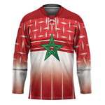 World Football Morocco Custom Hockey Jersey 1994 Away Retro Red Jersey - African Pride