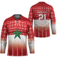 World Football Morocco Custom Hockey Jersey 1994 Away Retro Red Jersey - African Pride