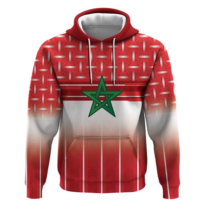 World Football Morocco Custom Hoodie 1994 Away Retro Red Jersey - African Pride