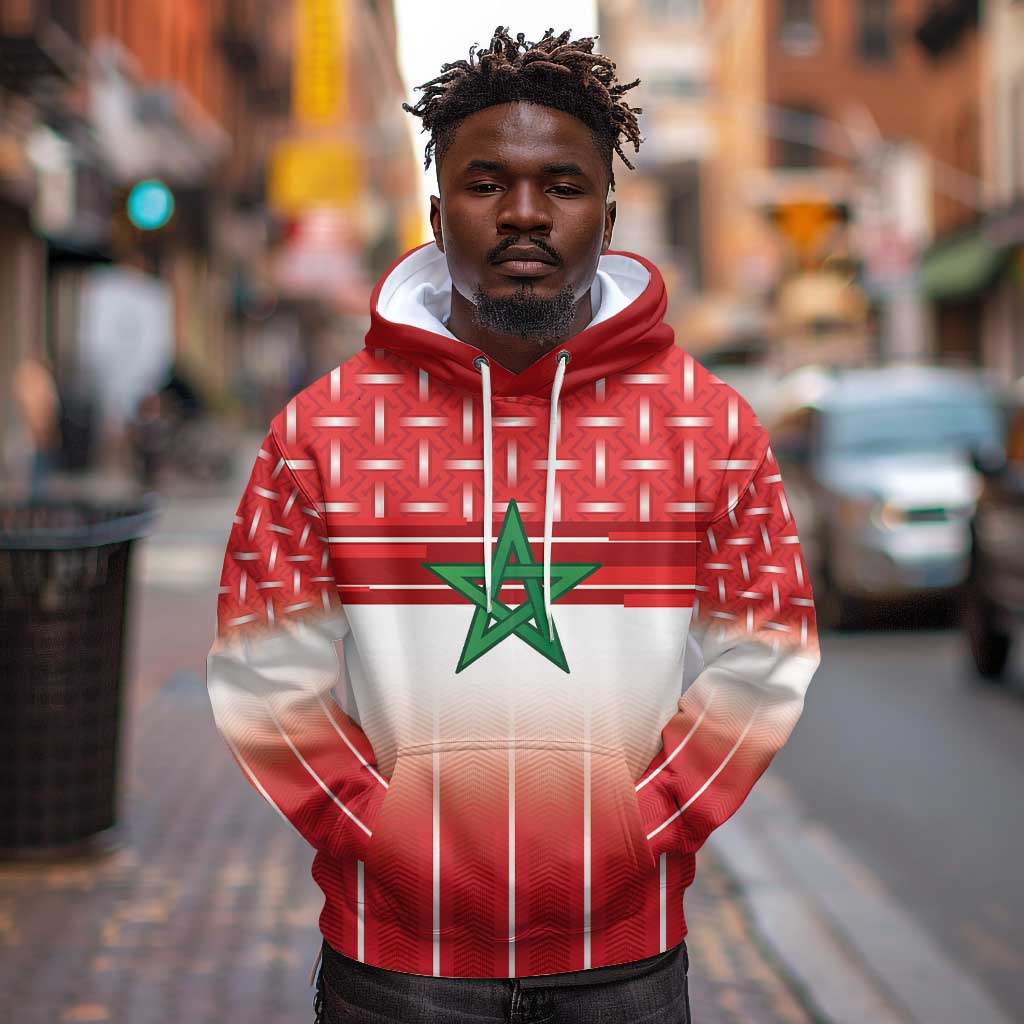 World Football Morocco Custom Hoodie 1994 Away Retro Red Jersey - African Pride