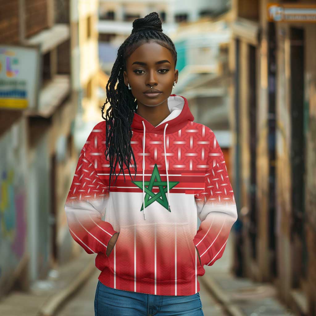 World Football Morocco Custom Hoodie 1994 Away Retro Red Jersey - African Pride