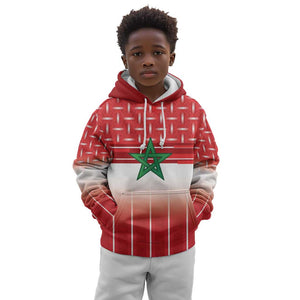 World Football Morocco Custom Kid Hoodie 1994 Away Retro Red Jersey - African Pride