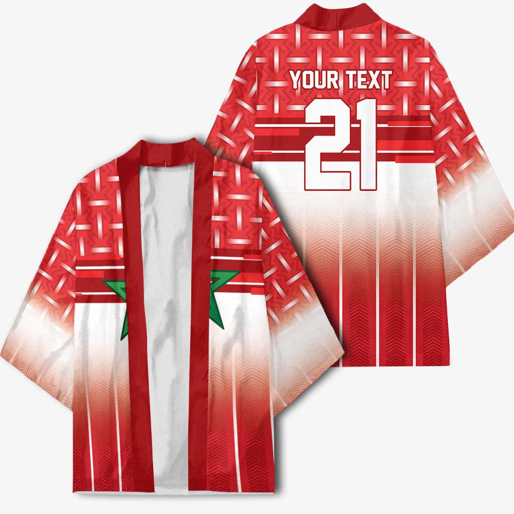 World Football Morocco Custom Kimono 1994 Away Retro Red Jersey - African Pride