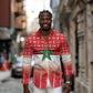 World Football Morocco Custom Long Sleeve Button Shirt 1994 Away Retro Red Jersey - African Pride