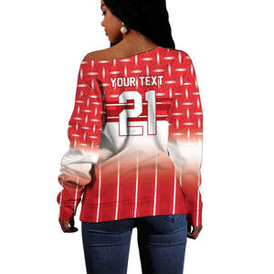 World Football Morocco Custom Off Shoulder Sweater 1994 Away Retro Red Jersey - African Pride