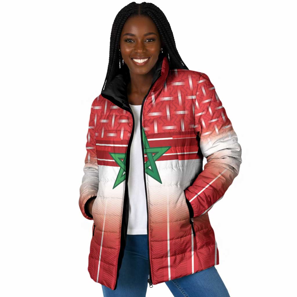 World Football Morocco Custom Padded Jacket 1994 Away Retro Red Jersey - African Pride