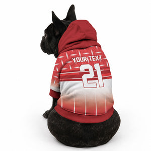 World Football Morocco Custom Pet Hoodie 1994 Away Retro Red Jersey
