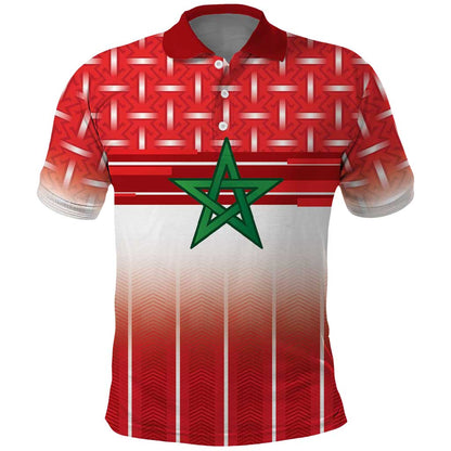 World Football Morocco Custom Polo Shirt 1994 Away Retro Red Jersey - African Pride