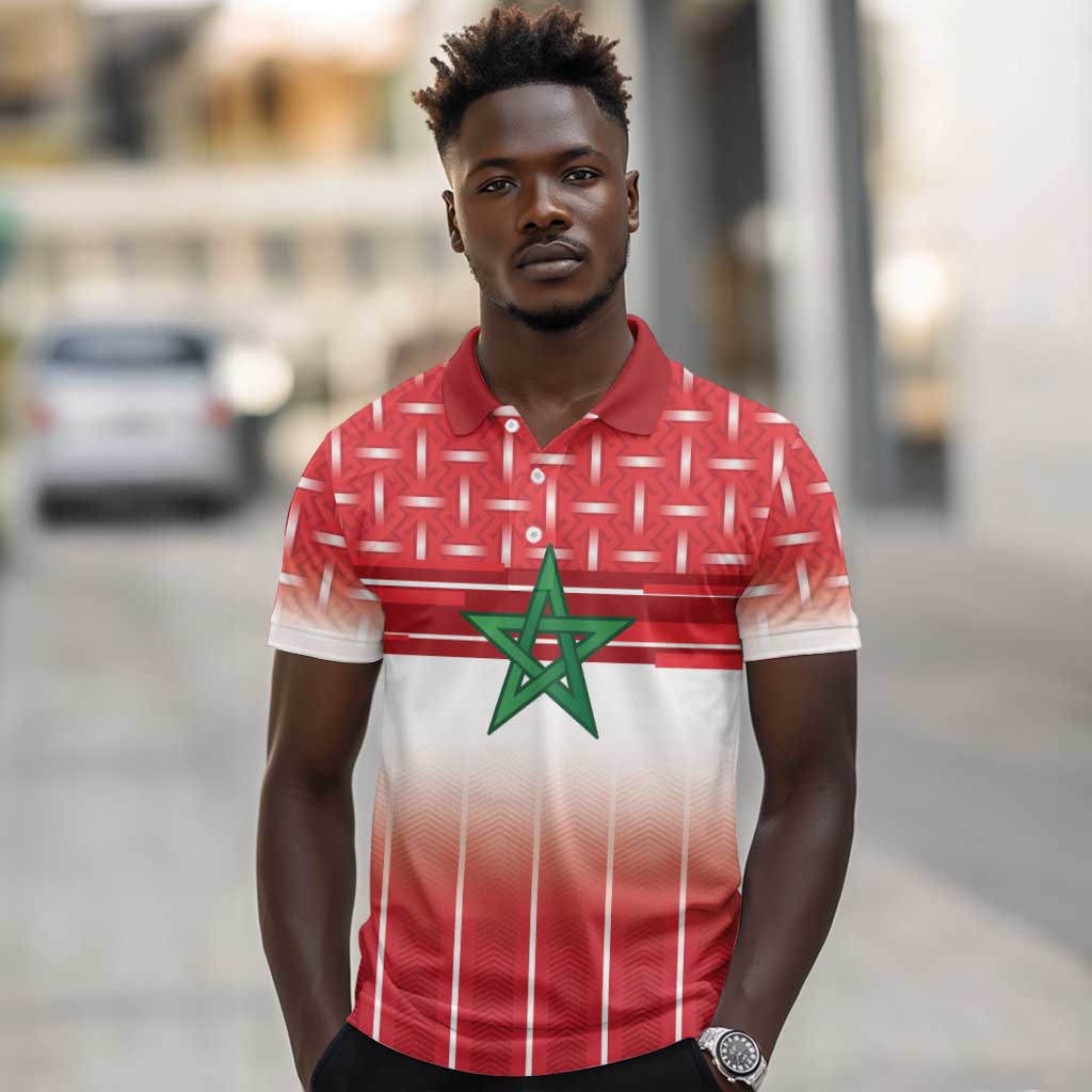 World Football Morocco Custom Polo Shirt 1994 Away Retro Red Jersey - African Pride