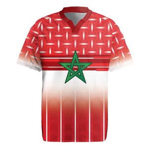 World Football Morocco Custom Rugby Jersey 1994 Away Retro Red Jersey - African Pride