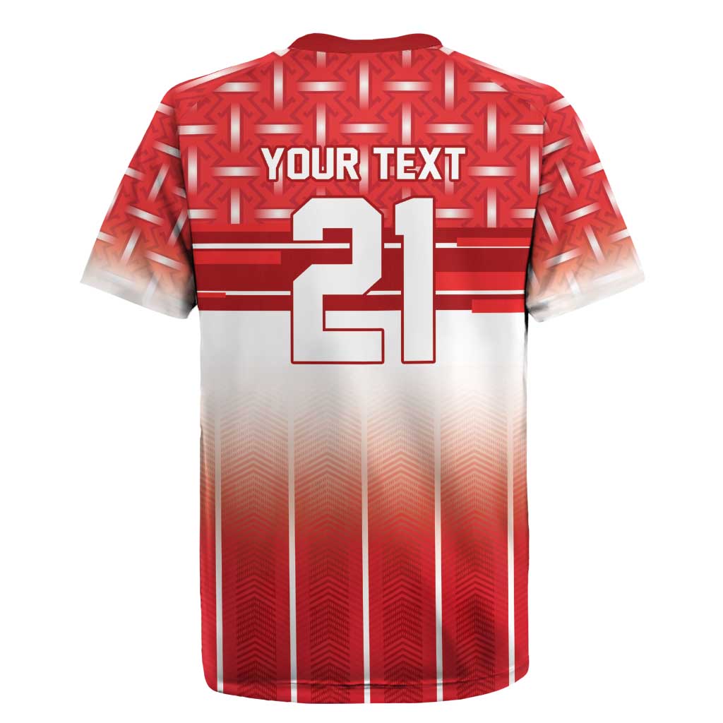 World Football Morocco Custom Rugby Jersey 1994 Away Retro Red Jersey - African Pride