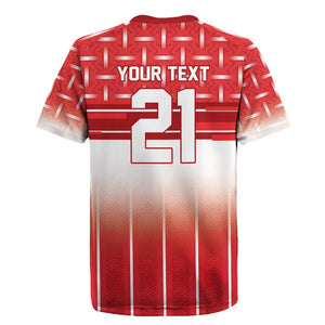 World Football Morocco Custom Rugby Jersey 1994 Away Retro Red Jersey - African Pride