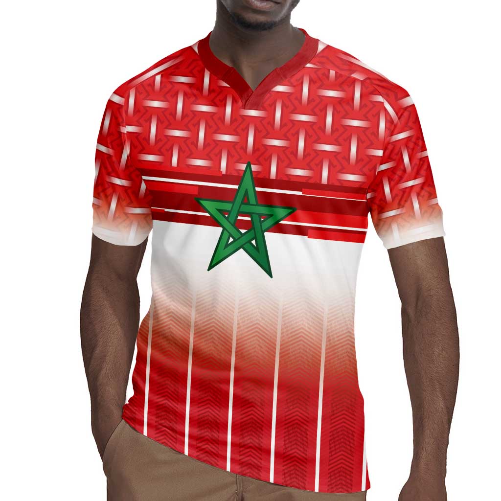 World Football Morocco Custom Rugby Jersey 1994 Away Retro Red Jersey - African Pride