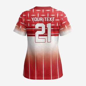 World Football Morocco Custom Scrub Top 1994 Away Retro Red Jersey - African Pride