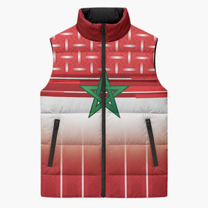 World Football Morocco Custom Sleeveless Puffer Jacket 1994 Away Retro Red Jersey - African Pride