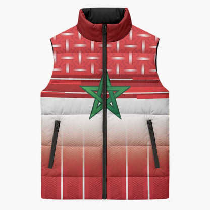 World Football Morocco Custom Sleeveless Puffer Jacket 1994 Away Retro Red Jersey - African Pride