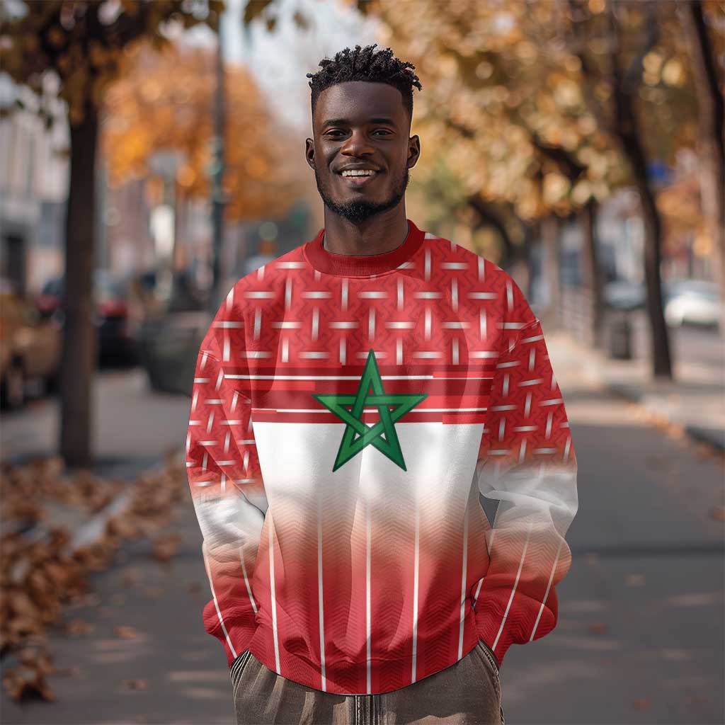 World Football Morocco Custom Sweatshirt 1994 Away Retro Red Jersey - African Pride