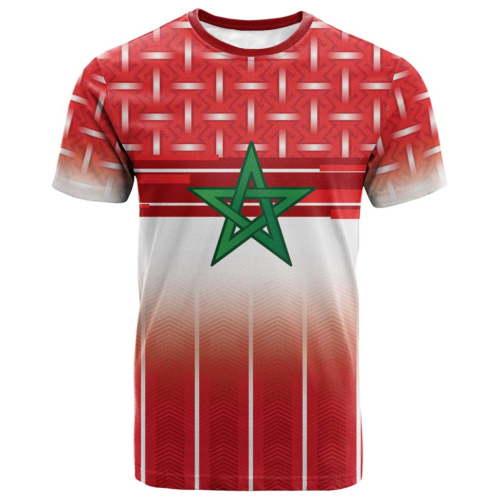 World Football Morocco Custom T shirt 1994 Away Retro Red Jersey - African Pride