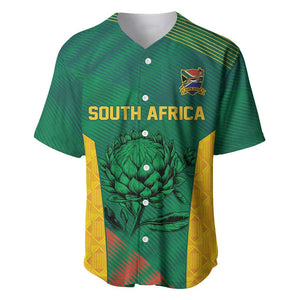 World Football 2026 South Africa Custom Baseball Jersey Tradional Protea Kente Pattern - African Pride