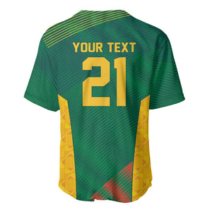 World Football 2026 South Africa Custom Baseball Jersey Tradional Protea Kente Pattern - African Pride