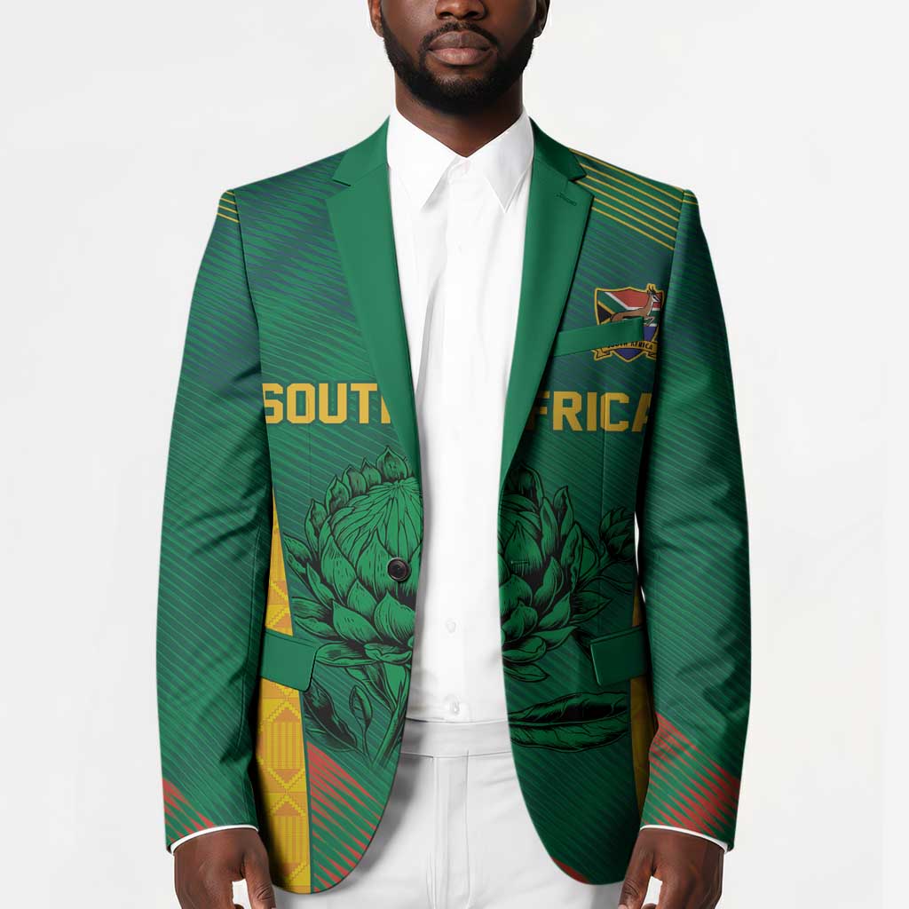 World Football 2026 South Africa Custom Blazer Tradional Protea Kente Pattern - African Pride