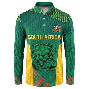 World Football 2026 South Africa Custom Button Sweatshirt Tradional Protea Kente Pattern