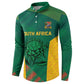 World Football 2026 South Africa Custom Button Sweatshirt Tradional Protea Kente Pattern