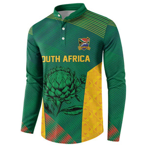 World Football 2026 South Africa Custom Button Sweatshirt Tradional Protea Kente Pattern