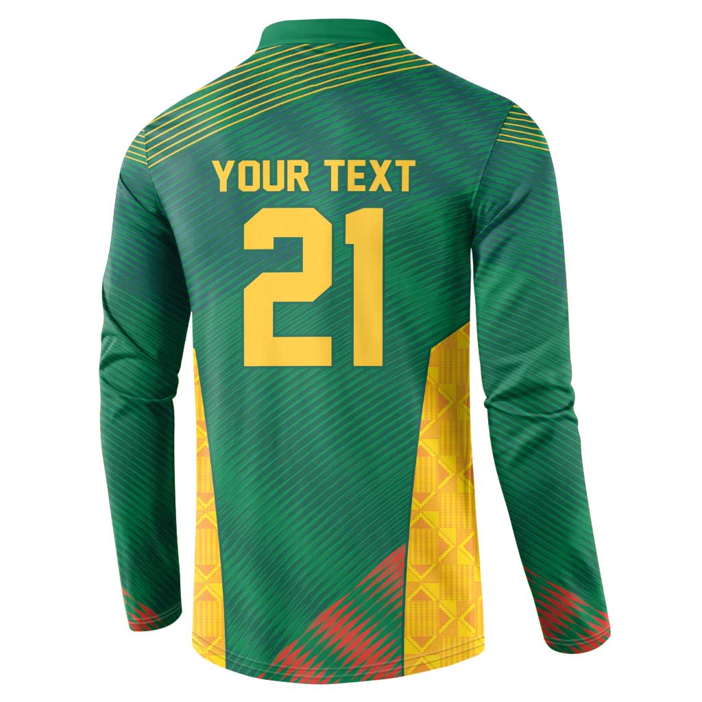 World Football 2026 South Africa Custom Button Sweatshirt Tradional Protea Kente Pattern