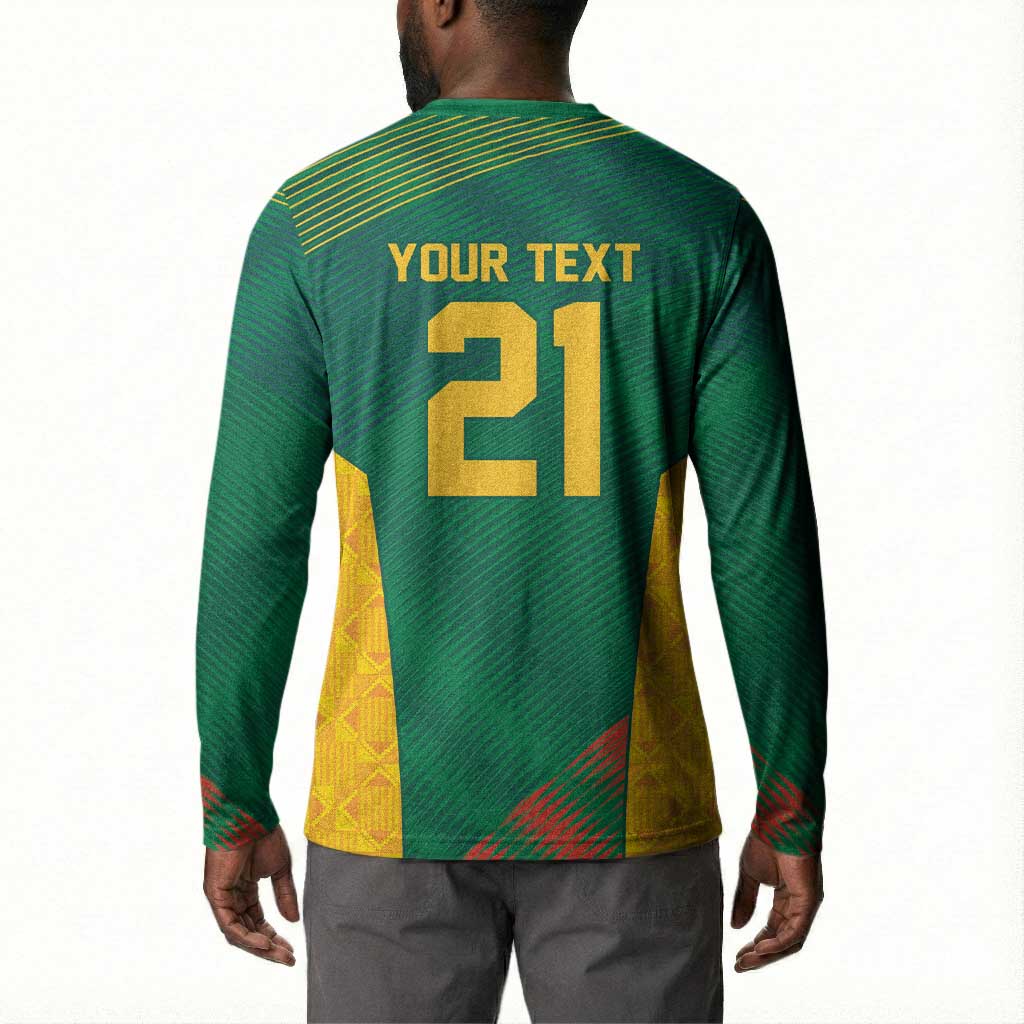 World Football 2026 South Africa Custom Button Sweatshirt Tradional Protea Kente Pattern