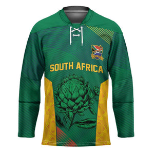 World Football 2026 South Africa Custom Hockey Jersey Tradional Protea Kente Pattern - African Pride