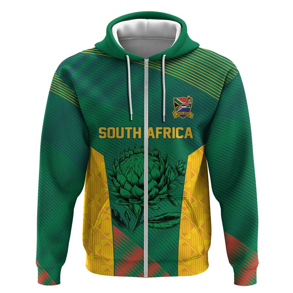 World Football 2026 South Africa Custom Hoodie Tradional Protea Kente Pattern - African Pride