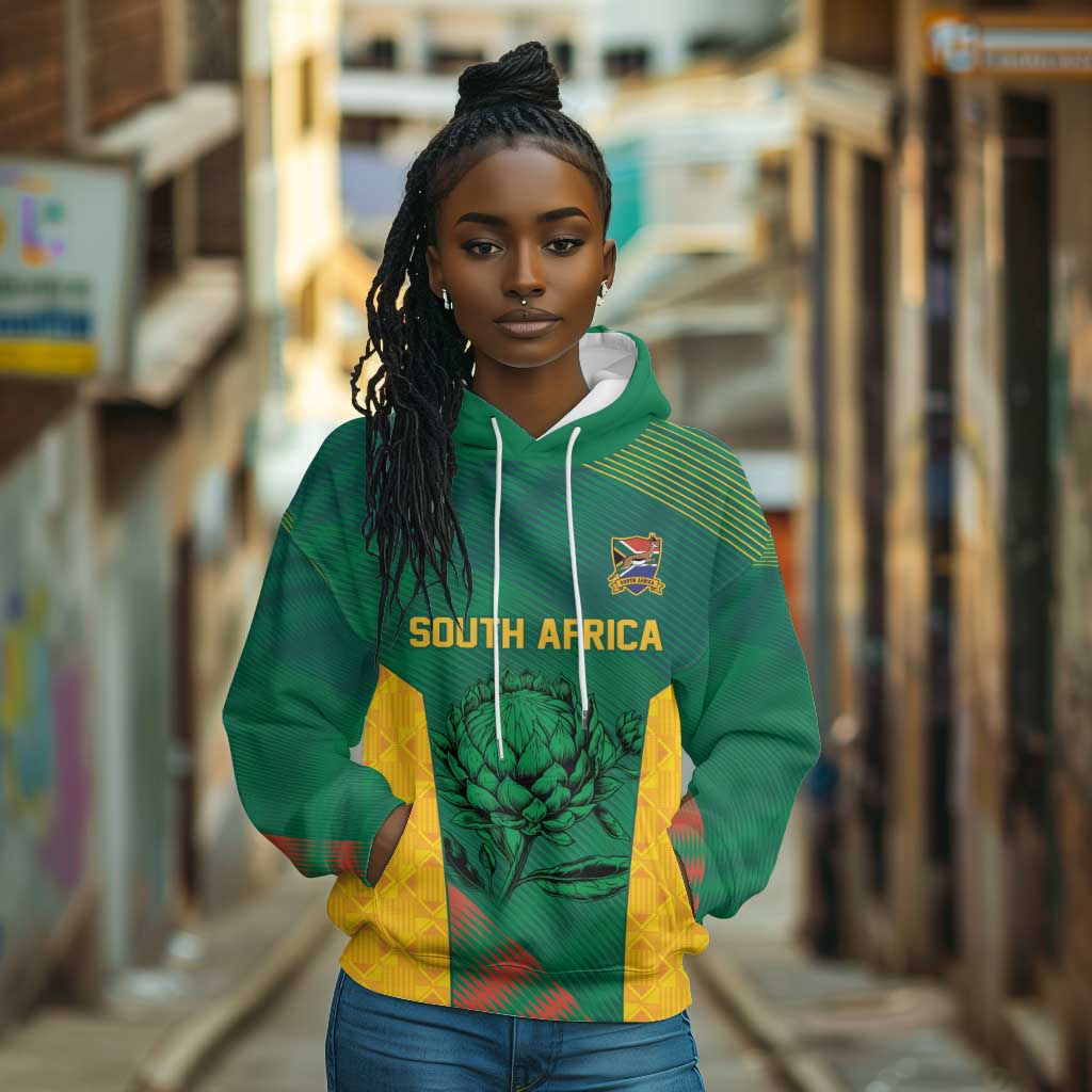 World Football 2026 South Africa Custom Hoodie Tradional Protea Kente Pattern - African Pride