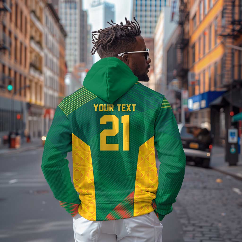 World Football 2026 South Africa Custom Hoodie Tradional Protea Kente Pattern - African Pride