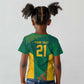 World Football 2026 South Africa Custom Kid T shirt Tradional Protea Kente Pattern - African Pride