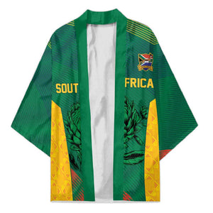 World Football 2026 South Africa Custom Kimono Tradional Protea Kente Pattern - African Pride