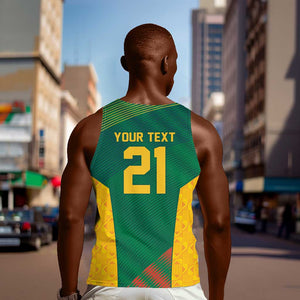 World Football 2026 South Africa Custom Men Tank Top Tradional Protea Kente Pattern - African Pride