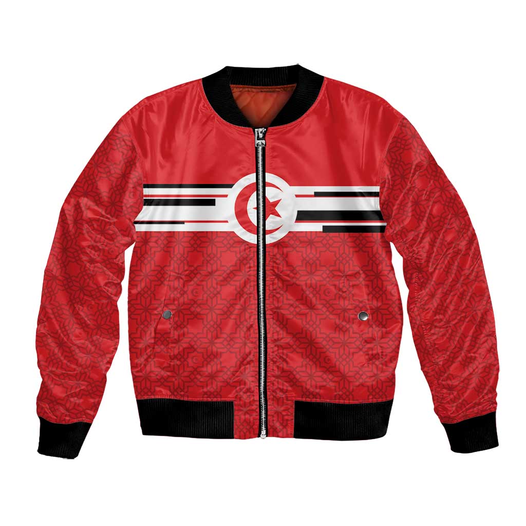World Football 2026 Tunisia Custom Bomber Jacket Traditional Islamic Motif - African Pride