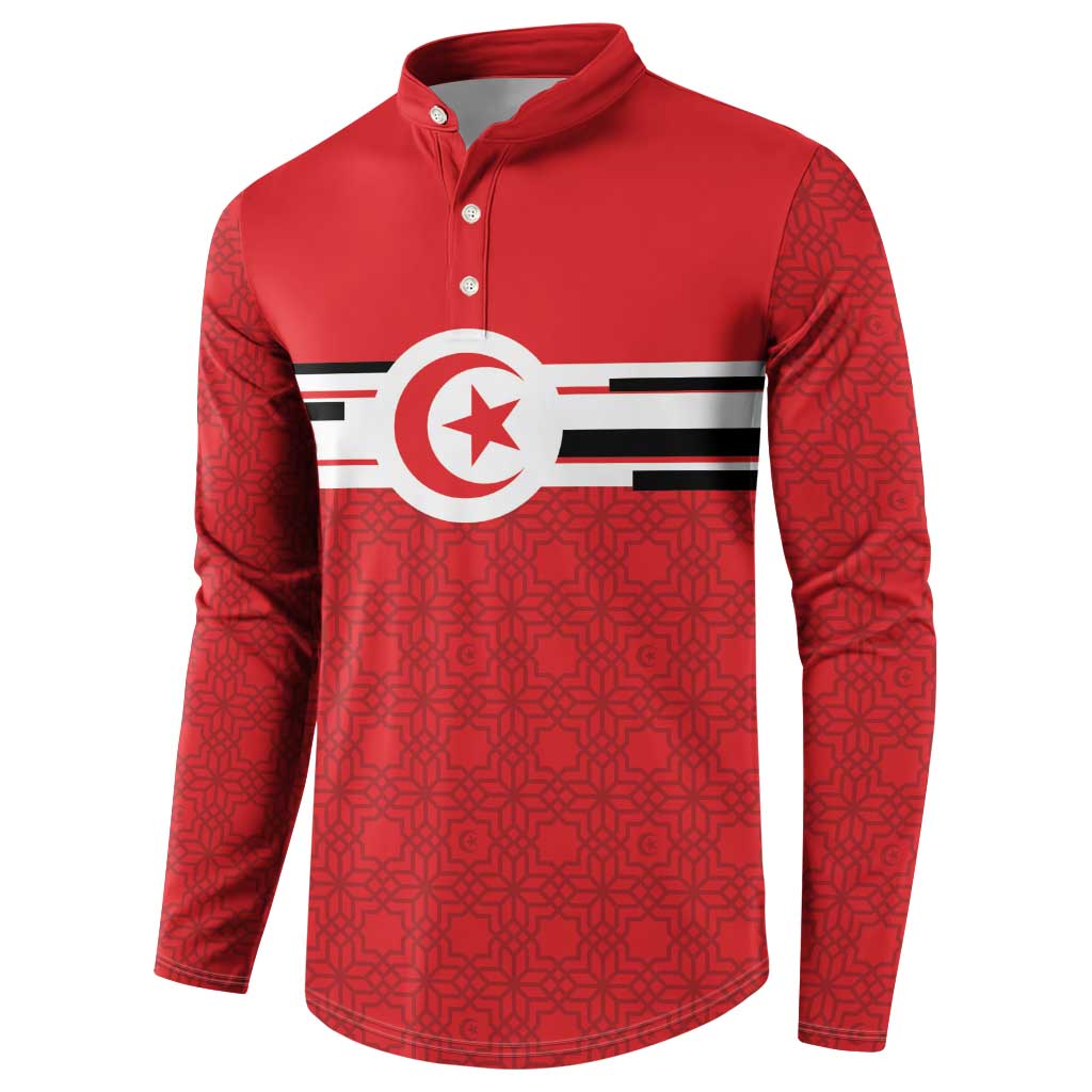 World Football 2026 Tunisia Custom Button Sweatshirt Traditional Islamic Motif