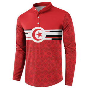 World Football 2026 Tunisia Custom Button Sweatshirt Traditional Islamic Motif