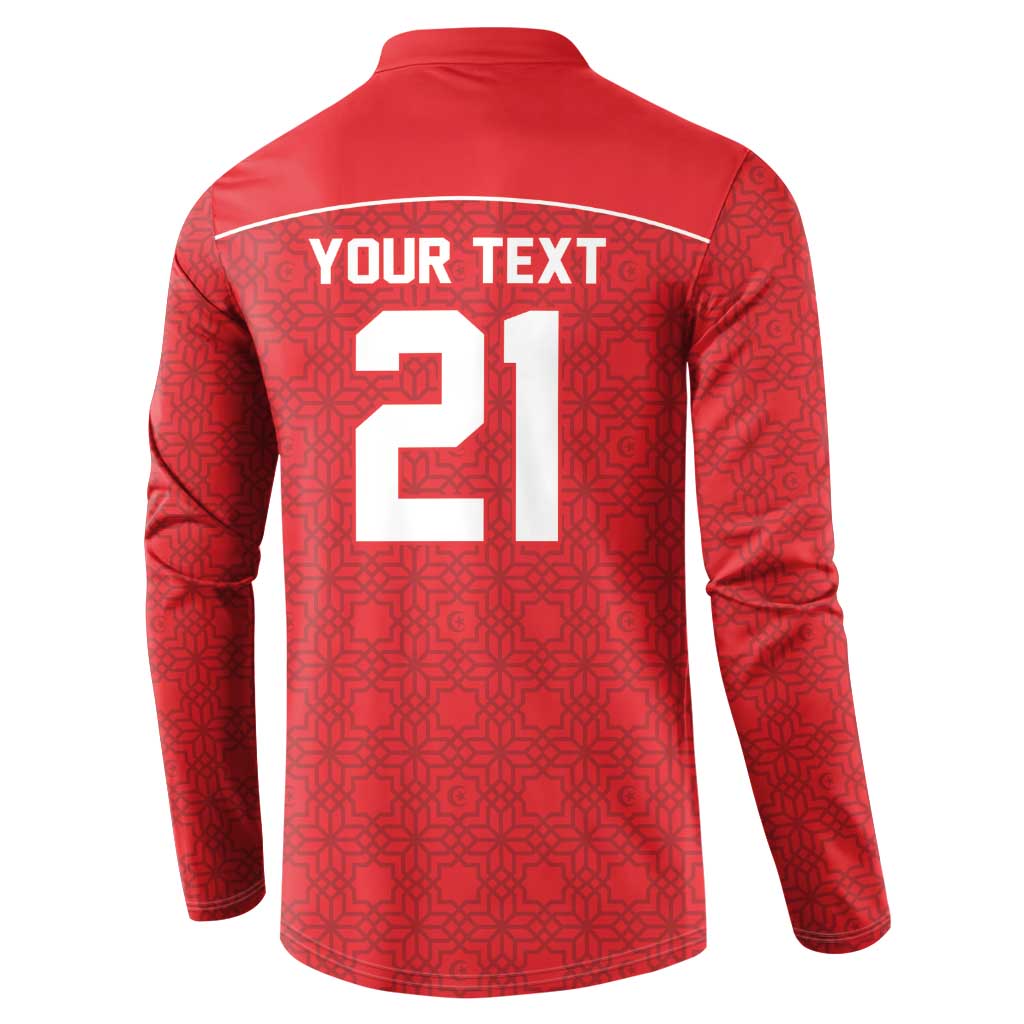 World Football 2026 Tunisia Custom Button Sweatshirt Traditional Islamic Motif