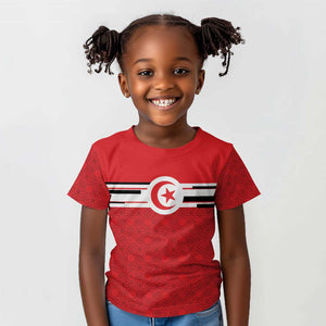 World Football 2026 Tunisia Custom Kid T shirt Traditional Islamic Motif - African Pride