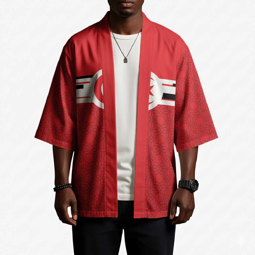 World Football 2026 Tunisia Custom Kimono Traditional Islamic Motif - African Pride