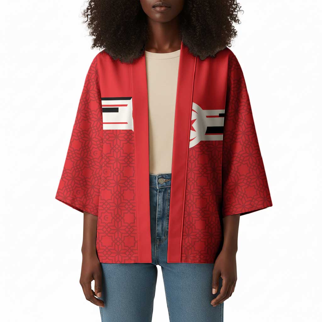 World Football 2026 Tunisia Custom Kimono Traditional Islamic Motif - African Pride