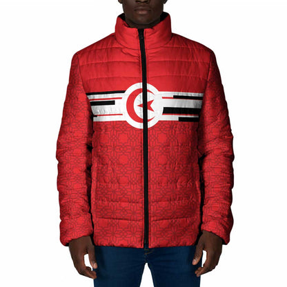World Football 2026 Tunisia Custom Padded Jacket Traditional Islamic Motif - African Pride