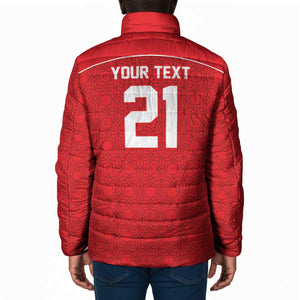 World Football 2026 Tunisia Custom Padded Jacket Traditional Islamic Motif - African Pride